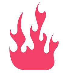 Illustration of a Red Fire Flame