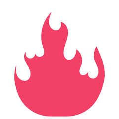 Illustration of a Red Fire Flame