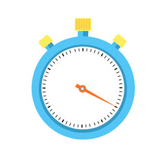 Flat vector illustration of a stopwatch showing 20 minutes. Designed with clean lines and bright colors, this timer icon is perfect for apps, websites, workout visuals, countdown displays,