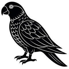 Obraz premium Simple Parrot silhouette vector illustration. 