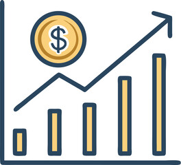 Growth Chart with Dollar Sign Icon
