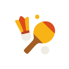 ping pong racket and ball