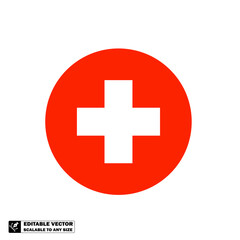 Obraz premium Medical Cross Icon – Health, Emergency, and First Aid Symbol for Hospital and Healthcare Use
