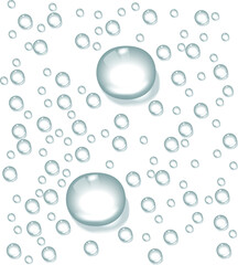 transparent raindrops on a transparent background,  png, isolated
