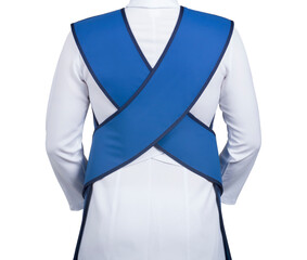 X-ray protective apron. Side view. On a white background.