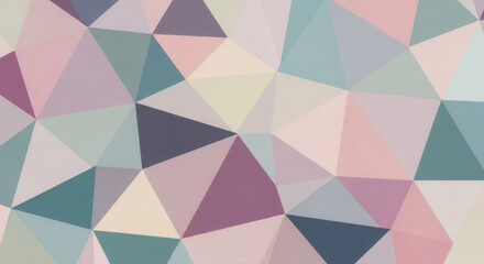 Pastel geometric abstract background with triangle shapes and colors.