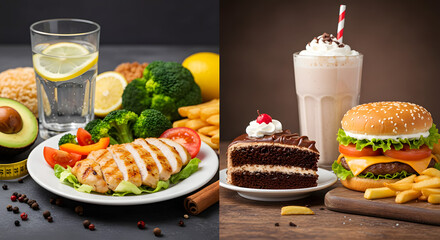 건강을 위한 식단 비교, 두가지 식단 비교