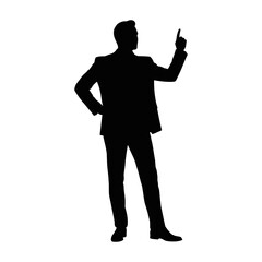 Silhouette of a Businessman in a Confident Pose