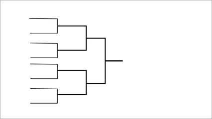 Tournament Bracket Simple Design, Eight Participants