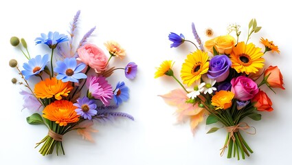 Obraz premium Vibrant Paper Flower Bouquets A Delightful Display of Colorful Crafts