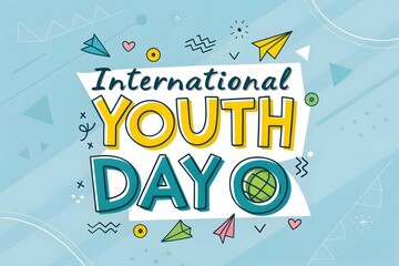 International Youth Day | Youth Empowerment and Leadership Celebration with Vibrant, Energetic Design