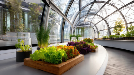 Intelligent farm, future 5G technology with the concept of intelligent farming in the desert with difficult conditions without water. Modernization and implementation of new technologies