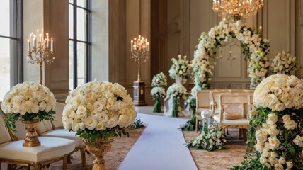 Elegant wedding ceremony hall
