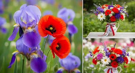 Floral Arrangements: Iris, Poppy, and Summer Bouquets