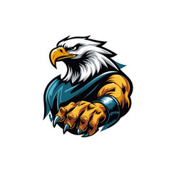eagle with flag of usa