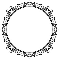 BORDER OVAL ORNAMENT STYLE VECTOR DESIGN