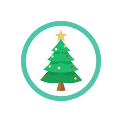 Traditional Christmas Tree Vector Illustration For Festive Holiday Card Designs