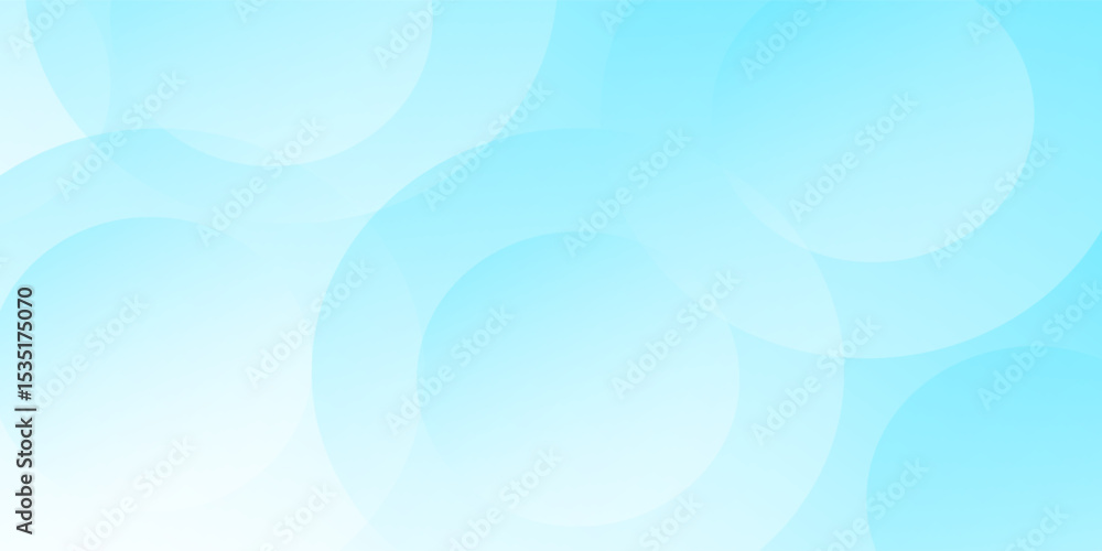 Poster abstract blue gradient background with overlapping circular shapes