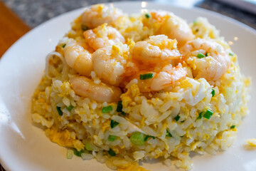 Shrimp Fried Rice on Plate