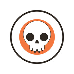 Fototapeta premium Creepy Halloween Skull Vector Clipart For Spooky And Gothic Themed Art Projects