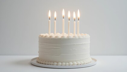  White Cake Minimalist Celebration