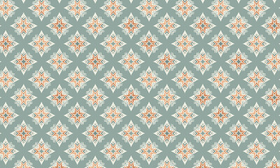 Ethnic Diamond Pattern with Woven Texture