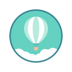 Fototapeta premium Bright Hot Air Balloon Vector Illustration For Exciting Travel And Adventure Art