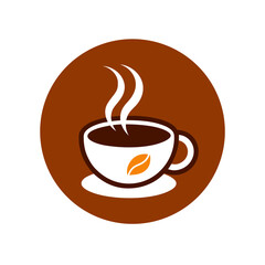 Obraz premium Hot Coffee With Steam Vector Clipart For Cafe And Morning Themed Art Projects