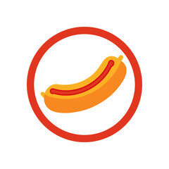 Tasty Hot Dog Vector Clipart Illustration For Restaurant And Food Truck Menus