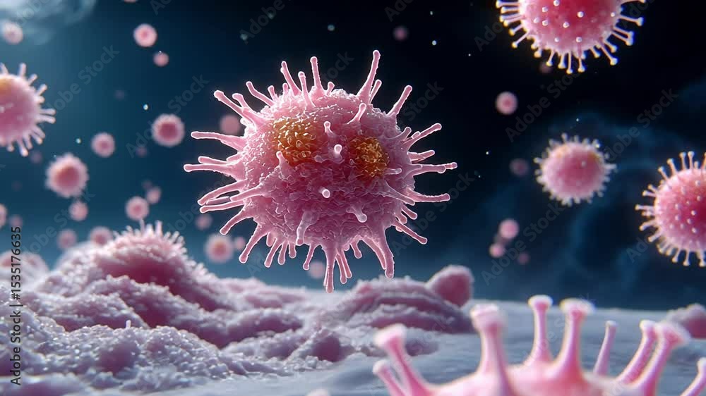 Poster Exploring the intricate details of cellular structures in a scientific environment