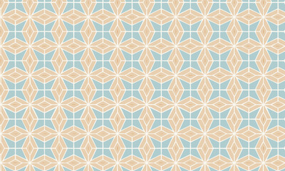 Modern Geometric Diamond and Star Seamless Pattern