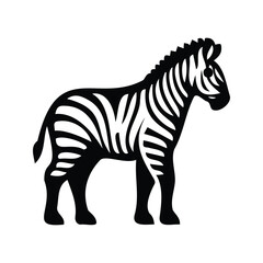 Obraz premium Zebra Silhouette Animal Vector Graphic Design Template