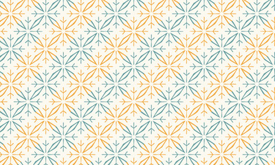 Fototapeta premium Minimalist Geometric Leaf Pattern with Fresh Colors
