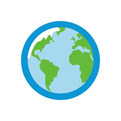 Naklejka premium World Globe Outline Vector Logo Icon Clipart in a Circle