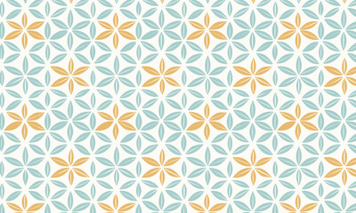 Fototapeta premium Fresh Minimalist Geometric Leaf Flower Pattern