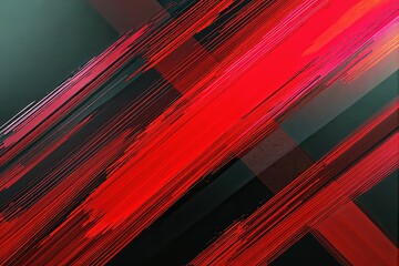 Abstract digital artwork with bold red diagonal streaks on a dark background.