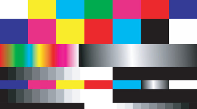 TV loses signal, TV screen test. portrait. short video, retro television test pattern, TV loses signal, TV screen test. portrait. short video, Creative vector illustration of no signal TV test pattern