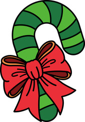 illustration of a candy cane