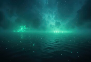  Twilight Horizon Sparkle Capture the magic of Twilight with this Green Blue Light Sparkle Background, showcasing a subtle Sparkle