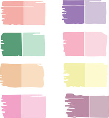 set of colorful paper notes