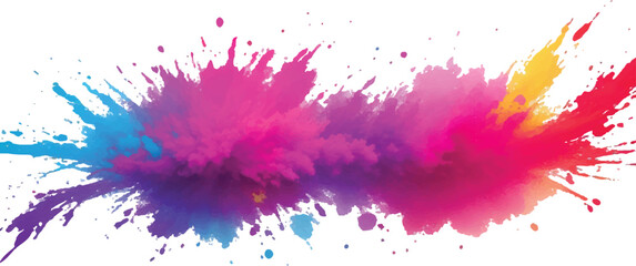 
A Captivating Abstract Watercolor Composition Featuring Bright and Bold Color Streaks, Splashes, and Brush Strokes on a White Canvas, Creating a Beautiful, Energetic Explosion of Color.
