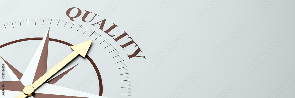 Poster golden compass needle pointing to 