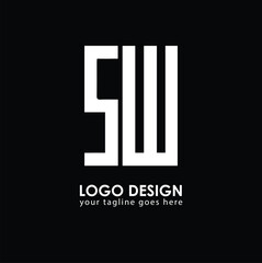 SW SW Logo Design, Creative Minimal Letter SW SW Monogram