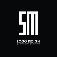 SM SM Logo Design, Creative Minimal Letter SM SM Monogram