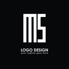 MS MS Logo Design, Creative Minimal Letter MS MS Monogram