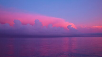 A tranquil seascape at dawn with vibrant hues.