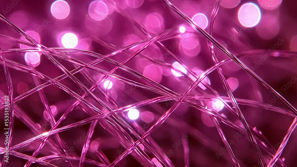 Poster intricate patterns of pink light strands create a mesmerizing visual experience in a captivating dis