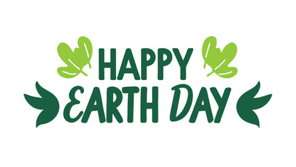 Happy Earth Day hand lettering vector illustration