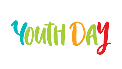 Colorful International Youth Day Typography