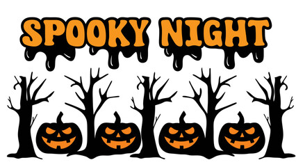 Spooky Night Halloween Typography